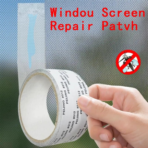 Heavy Duty Self Adhering Screen Repair Strip With Fiberglass Mesh For Windows And Doors Quick Fix For Holes Tears And Rips