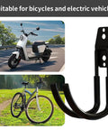 2 Piece Beefy Carbon Steel Garage Storage Hooks And EV Charger Holder Wall Mount With Solid J Hook Design for bikes and scooters