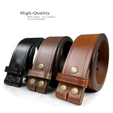 Durable Crease Edge One Piece Full Grain Cowhide Work Belt Strap 1.75 Inch Wide Tan 46 With Snap Interchange Buckle System For Duty Uniform Or Everyday Gun Belts