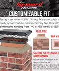All Weather Galvanized Steel Chimney Cover With Bolt On Install Black Chimney Cap For Top Of Flue Fits Existing Flue Tiles