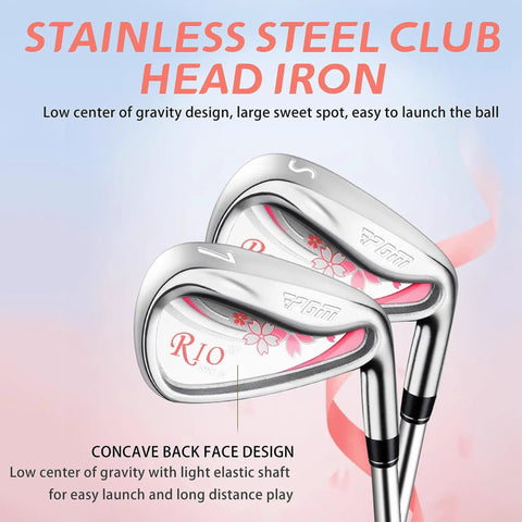 Womens 4 Piece Golf Club Set Right Handed With Lightweight Graphite Shafts Easy Handling With Soft Grips Iron Clubs