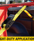 1 Inch Wide Ratchet Straps 10 Feet Go To Light Cargo Tie Down Straps With 300 Lb Working Load And 900 Lb Break Strength Black Yellow 4 Pack