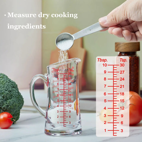 Glass Measuring Cup 5 Oz 150 Ml Shot Glass With V Spout And Insulated Handle For Cocktails Espresso And Liquids