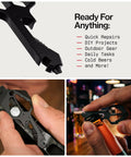 Pocket Ready Five In One EDC Keychain Tool With Box Opener Ruler Pry Bar Phillips And Flat Head Screwdrivers built for repairs