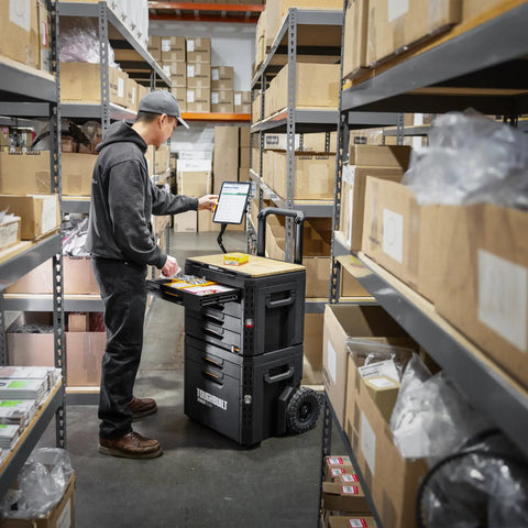 Heavy Duty Two Drawer Rolling Tool Hauler With Secure Padlock And 240 Pounds Capacity Nine Inch Smooth Rollers Keep Your Gear Locked Down Tight For Jobsite Crews Anywhere They Travel