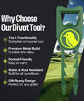 Seven In One Metal Golf Divot Tool With Magnetic Ball Marker And Tee Height Setter Includes Bottle Opener Groove Cleaner Putting Alignment And Club Tee A Durable Green Accessory Gift For Men And Women