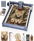 Beginner Friendly 5W Portable Laser Engraver With Wireless App Control, High Precision 200x300mm Engraving Area For Wood Metal Acrylic Leather, DIY CNC Laser Cutter For Quick Custom Jobs And Pro Quality Projects showing engraving preview