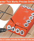 Heavy Duty Aluminum Drill Guide Jig With 30 45 90 Degree Angles Four Size Options Includes 6 Inch F Clamp for precise drilling on wood