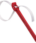 18 Inch Strap Wrench With 1.75 Inch Strap Width And 32.75 Inch Strap Length For Pipes Fittings Shafts And Irregular Shapes, red handle