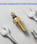 Brass Npt 1/8 Oil And Coolant Temperature Sensor Built Rock Solid For Fast Truck Fixes Perfect Gauge Reading And Easy Install Under The Hood with wrenches