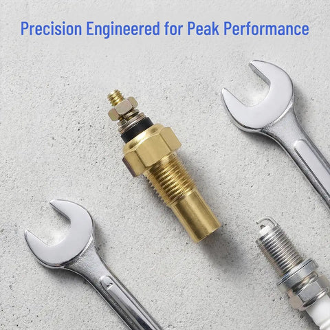 Brass Npt 1/8 Oil And Coolant Temperature Sensor Built Rock Solid For Fast Truck Fixes Perfect Gauge Reading And Easy Install Under The Hood with wrenches