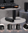 Deep Bolt Extractor Set 17 Piece One Half Inch Drive 85mm Reach Cr Mo Steel Spiral Socket Set displayed outdoors