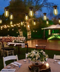 96 Foot LED Outdoor String Lights With Shatterproof S14 Bulbs 2700K Warm White For Patio Backyard Porch Garden Wedding Setup