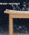Non Slip Shower Bench With Handles And Storage Shelf Water Resistant Bath Stool For Bathroom 24 Inch By 13 Inch Black Sloped Top Seat With Drainage Spa Chair showing water-resistant surface in rain