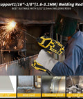 Portable Arc Welder With IGBT Inverter, 20 To 120A, 6 Level Current Adjustment, welding metal with sparks visible