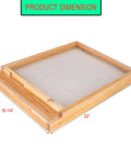 Screened Bottom Board For Beehives, 10 Frame With Entrance Reducer, Solid Wood Beehive Bottom Board with dimensions 22 x 16-1/4 inches