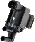 Vapor Canister Purge Valve Replacement Direct Fit EVAP Purge Solenoid Premium Materials Built Tough For Long Life No Fuss Install Keeps Emissions System Steady And Efficient Ideal For Most Cars., black plastic valve with 3 hose ports and electrical connector
