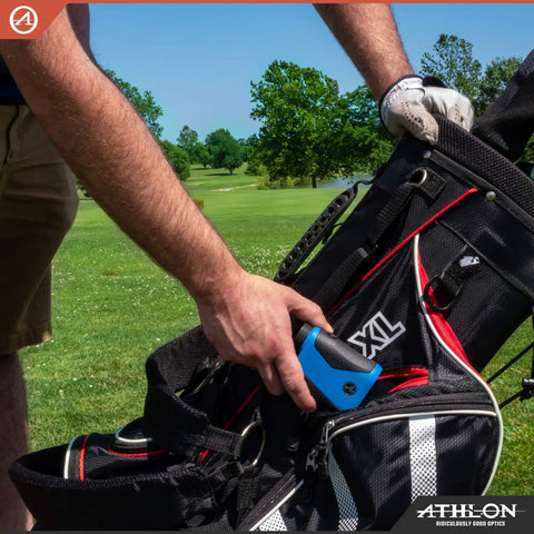 Slope Smart Golf Rangefinder Locks Down Fairway Distances Up To Eight Hundred Yards Handles Hilly Terrain Smoothly And Delivers Ball Park Precision For Weekenders Available In Sleek Blue For Reliable Courseplay