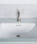 Sweet Value 23 Inch Rectangular Undermount White Porcelain Ceramic Bathroom Sink with Overflow Scratch Resistant Glazed Surface