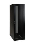 42U Server Rack Enclosure Cabinet With Doors And Side Panels For 19 Inch Gear, Standard 42 Inch Depth, 3000 Pound Capacity, Black, Locking Doors