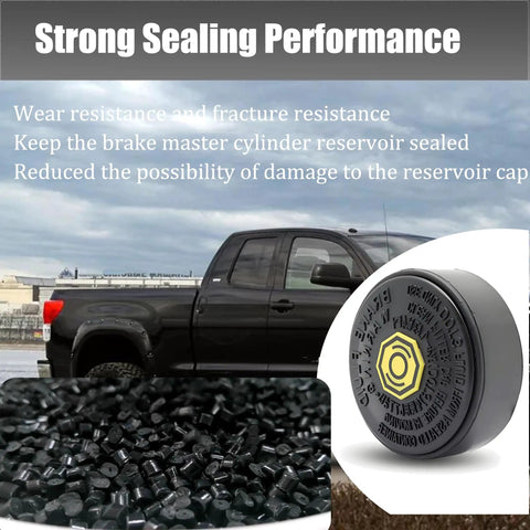 Replacement Brake Master Cylinder Fluid Reservoir Cap For Toyota Tacoma 2000-2004, Toyota Tundra 2000-2006, Lexus ES350 2007-2008 shown