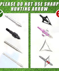Comparison of safe and unsafe arrows for Backyard Ready 24 Inch EVA Foam Archery Target Block With Pins For Easy Backyard Practice Includes 20 Paper Arrow Targets Rubber Arrow Puller And Spike Stakes For Compound Bow Shooting.