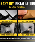 DIY installation steps for Heavy Duty Tear And Stick Sound Deadening Mat 10mm Thick Aluminum Heat Shield Foil 60 X 40 Inches.