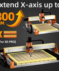 X Axis Extension Kit For 8040 CNC Router Upgrade With Hybrid Spoilboard Worktable, Extends X Travel, Installed View