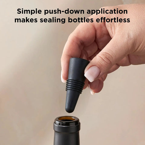 Preserve Your Opened Bottles With This Game Changing Set Of Four Multicolor Wine Stoppers Crafted From Food Grade Silicone And Stainless Steel For An Airtight Seal That Keeps Wine And Drinks Crisp At Any Party Chill Hangout Or Just Everyday Cool Vibes