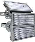 Hella Bright Outdoor LED Stadium Light 300W 42000 Lm 6500K IP67 Waterproof Three Adjustable Heads shown at an angle