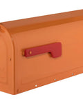 Orange 7600O MB1 Outdoor Mailbox with front access door, embossed panels, reinforced door bracket, predrilled floor mount holes