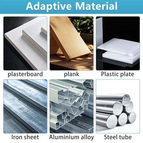 Materials for Hollow Wall Anchors M5 X 25mm Metal Carbon Steel, including plasterboard, plank, plastic plate, steel tube, iron sheet, aluminum alloy