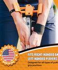 Golfer using Putt Master Golf Putting Aid Trainer For Precision And Consistency, Patented Pendulum Swing Practice, Made In USA