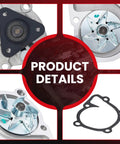 Premium Engine Water Pump For Kia Optima Rondo Sorento Sportage 2011 Through 2021 Heavy Duty Gas Motor Cooling Replacement close-up parts.