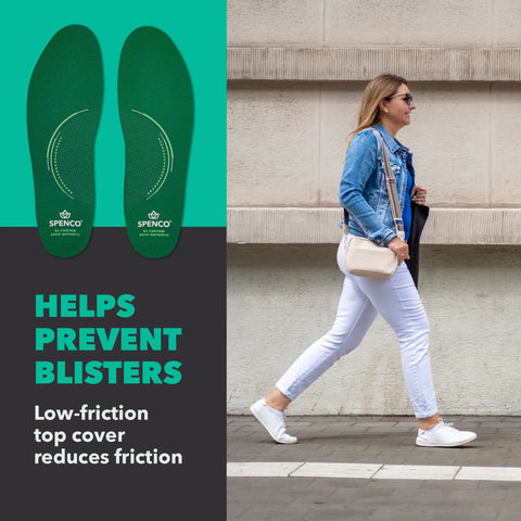 Custom Moldable Arch Support Inserts For All Day Comfy Wear With Lightweight Orthotic Design shown with woman walking