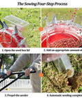 Manual Seeder For Easy And Efficient Sowing With Equidistant Quantitative Row Planting And A Rustproof Broadcast Spreader process steps