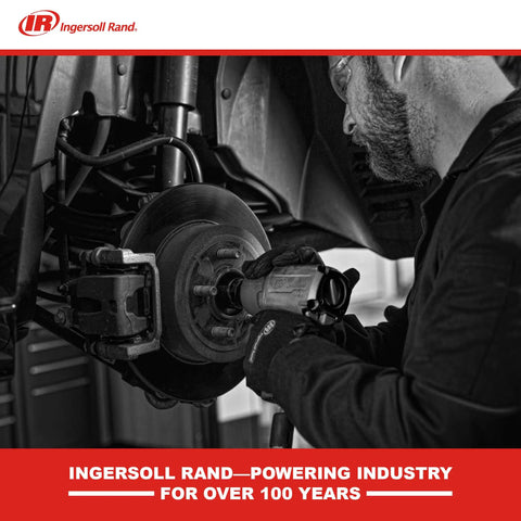 Technician using Heavy Duty Half Inch Drive Air Impact Wrench With Up To 1350 Foot-Pounds Of Nut Busting Torque for suspension work