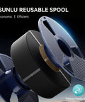 Carbon Fiber Reinforced PETG Filament 1.75mm Ten Percent Carbon Fiber For Maximum Strength And Rigidity Real World Heat Resistant Matte Black 1kg spool on reusable Sunlu spool