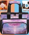 Insulated Picnic Backpack Lunch Bag That Slaps with space design, 12x8.7x10 inch, showing warm and cold features.