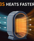 Ceramic Space Heater 1200W Portable Electric Heater For Home Bedroom And Office Fast 3 Second Heat Energy Efficient