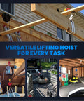 NEWTRY 3 in 1 Electric Hoist Winch, 110/120V portable hoist with wireless remote for vertical or horizontal lifting