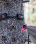 Tree Slings Camping Hammock Hanging Kit With Quick Setup Straps And Tree Friendly Trunk Sleeves Easy Backpacking And Backyard Relaxing attached to tree