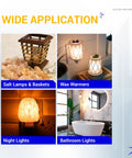 E12 T20 Salt Lamp Bulb 120V 15W Warm White 2700K Dimmable Brightens Any Space For Cozy Vibes Candelabra Base applications