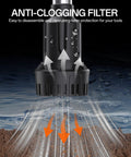 Cordless Water Transfer Pump With 20V Max Battery showing anti-clogging filter feature in action under water