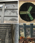 Collage of Heavy Duty Galvanized Welded Wire Mesh Roll 8 Inch By 20 Foot One Quarter Inch Opening 23 Gauge for garden and fencing use.