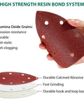 Triangular Detail Sander Sandpaper Set For Oscillating Multi Tool 60 Piece Assorted Grits 60 80 100 120 180 240 Six Hole