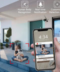 2 Pack Outdoor WiFi Security Cameras 2K Night Vision Motion Detection IP66 Waterproof Cloud Storage Alexa Compatible For Home Security Around The Clock Live Video And Remote Viewing From Anywhere.