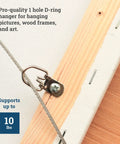 Picture Hangers With Screws D Ring Bulk Pack 100 Pro Quality Hanging Hardware For Wood Frames Easy Install Back Of Frame Detail