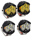 LED Light Kit For 1/10 And 1/8 Scale RC Cars, Hive Style Illumination Upgrade For Axial SCX10 Wraith Redcat Gen8 And Traxxas TRX4 TRX6 Crawlers, High Brightness Night Run Lighting To Extend Fun After Dusk showing four hive lights with black housing and electroplated lens