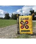 Two Pack Field Point Archery Bag Target With Dual Shooting Sides 10 Bullseyes Carry Handle Easy Arrow Retrieval in outdoor setting